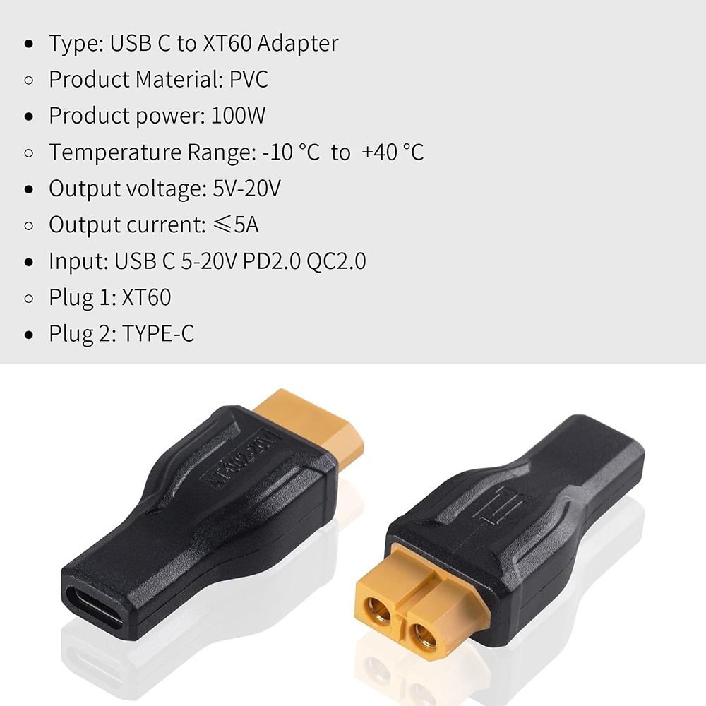 محول USB C إلى XT60 5525 7450  - مراجعة Outdoor Power Adapter Usb C وسعره